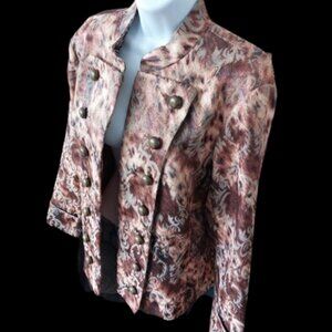 Unique Vintage Double Breasted Gold Jacket Blazer Size Large